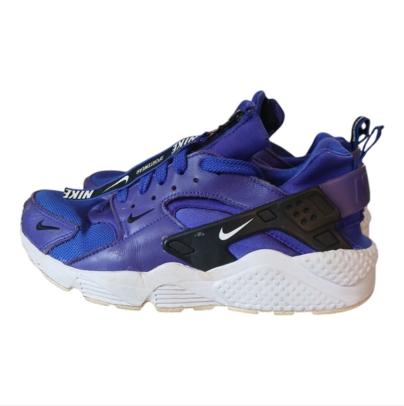 AIR HUARACHE RUN PREMIUM ZIP TRAINERS PURPLE AND BLUE SNEAKERS SIZE 7.5 - Picture 6 of 12